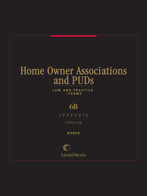 cover image of Home Owner Associations and Planned Unit Developments Law and Practice